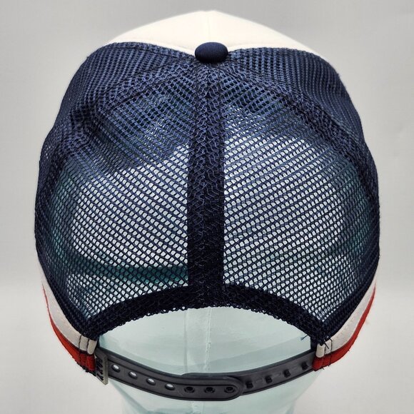 Roxy Patriotic American Stars Stripes Red White Blue Trucker Hat Mesh Snapback - Picture 6 of 13